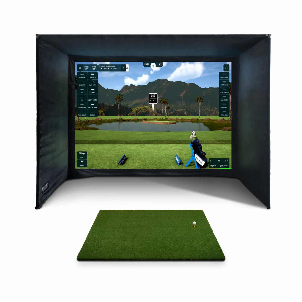 SimSpace Golf Enclosure Ultra Bright Bundle (3.6m x 2.5m x 1.5m)
