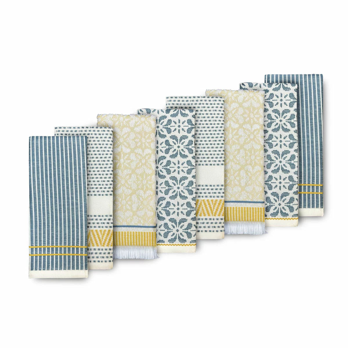 Mundo Textile Kitchen Towels 8 Pack, in 4 Designs