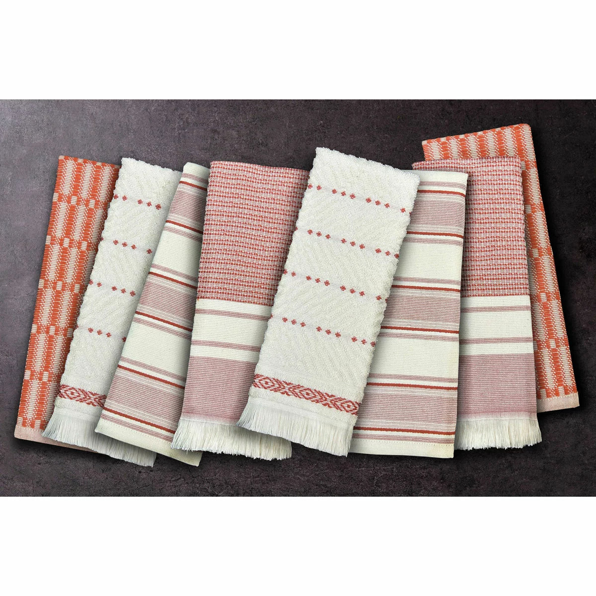 Mundo Textile Kitchen Towels 8 Pack, in 4 Designs