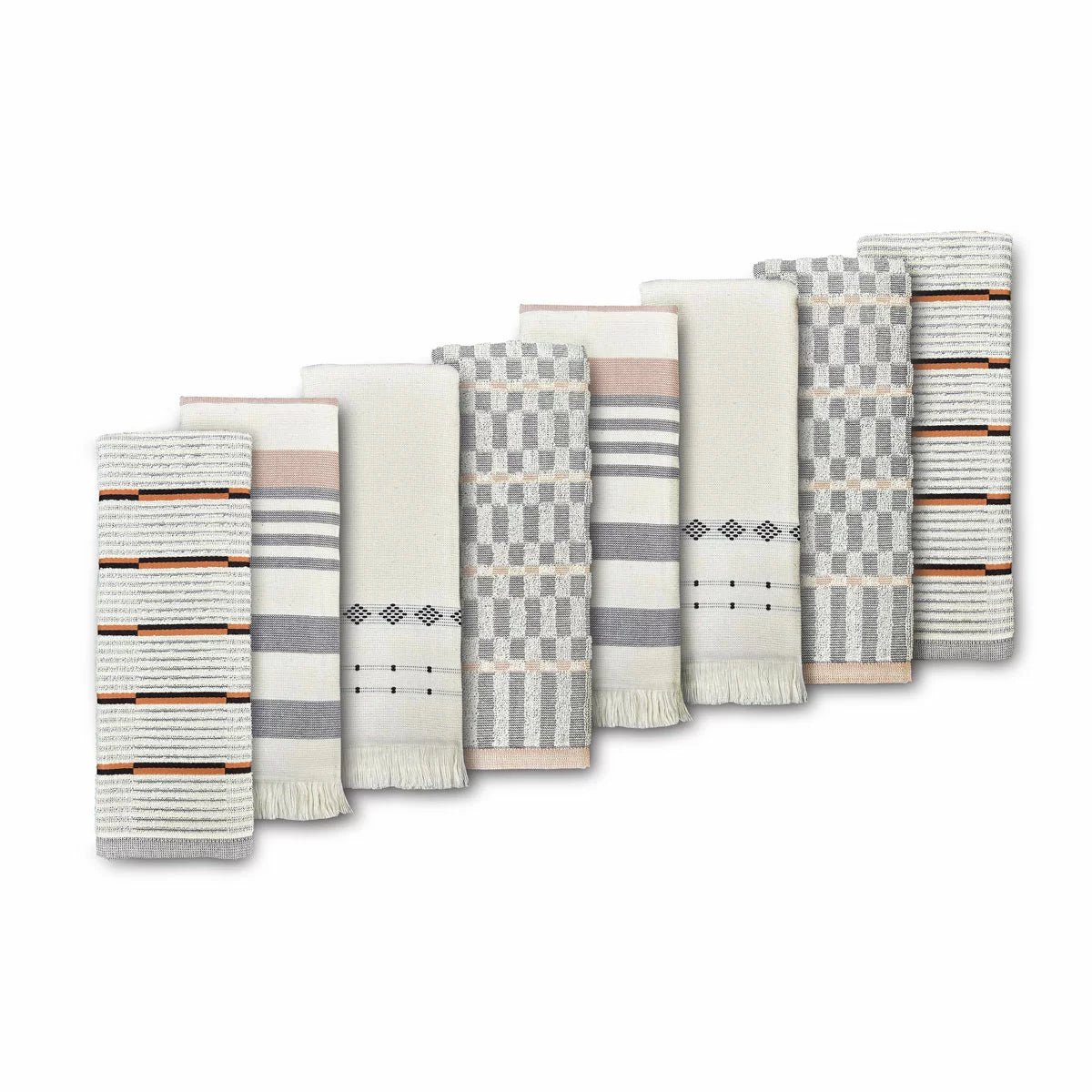 Mundo Textile Kitchen Towels 8 Pack, in 4 Designs