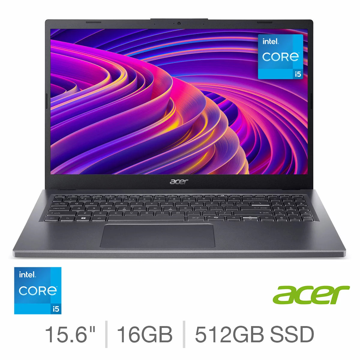 Acer Aspire 15, Intel Core i5, 16GB RAM, 512GB SSD, 15.6 Inch Laptop