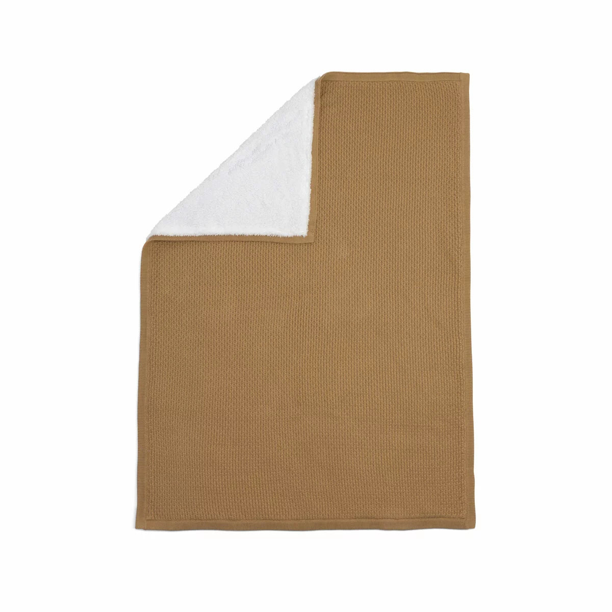 Clair De Lune Organic Cotton Sherpa Fleece Travel Blanket, 70 x 100