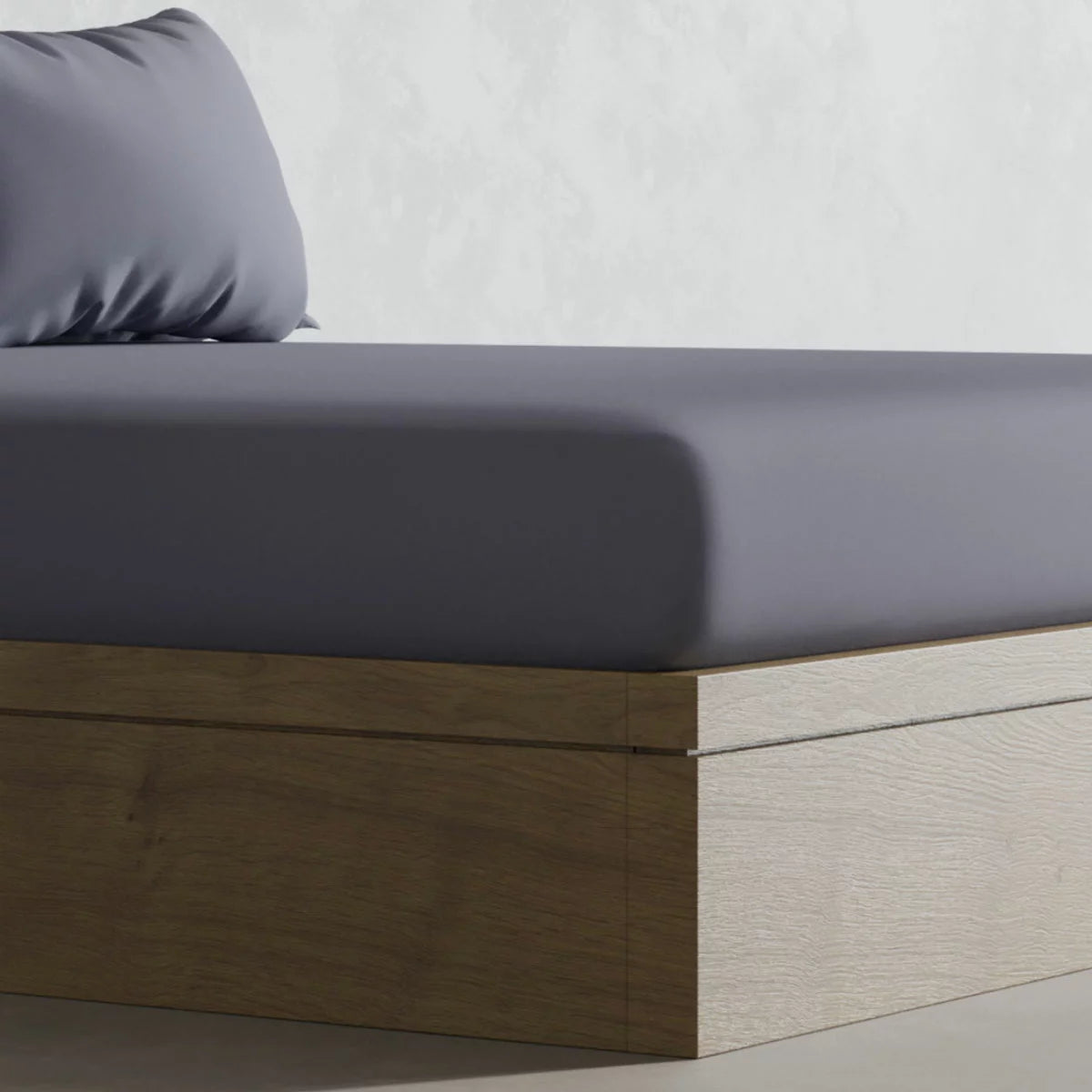 Panda 100% Bamboo Dark Grey Fitted Sheet in 5 Sizes