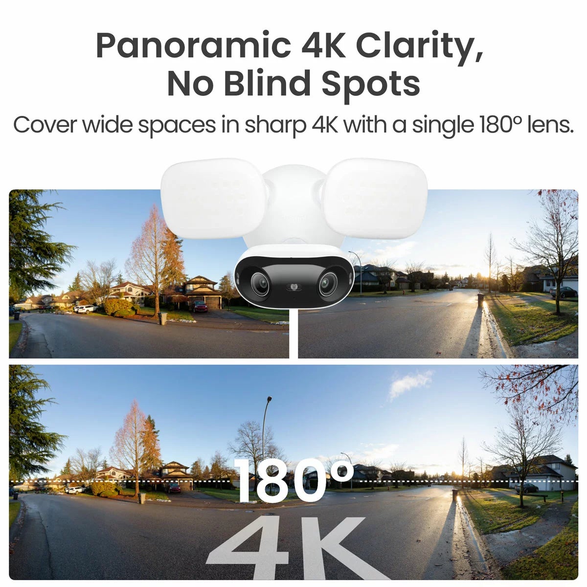 Reolink 4K 180° Battery Wi-Fi Floodlight Security Camera with 64GB SD Card, view 4