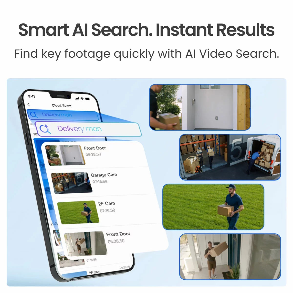 Reolink 4K 180° Battery Wi-Fi Floodlight Security Camera with 64GB SD Card, view 5