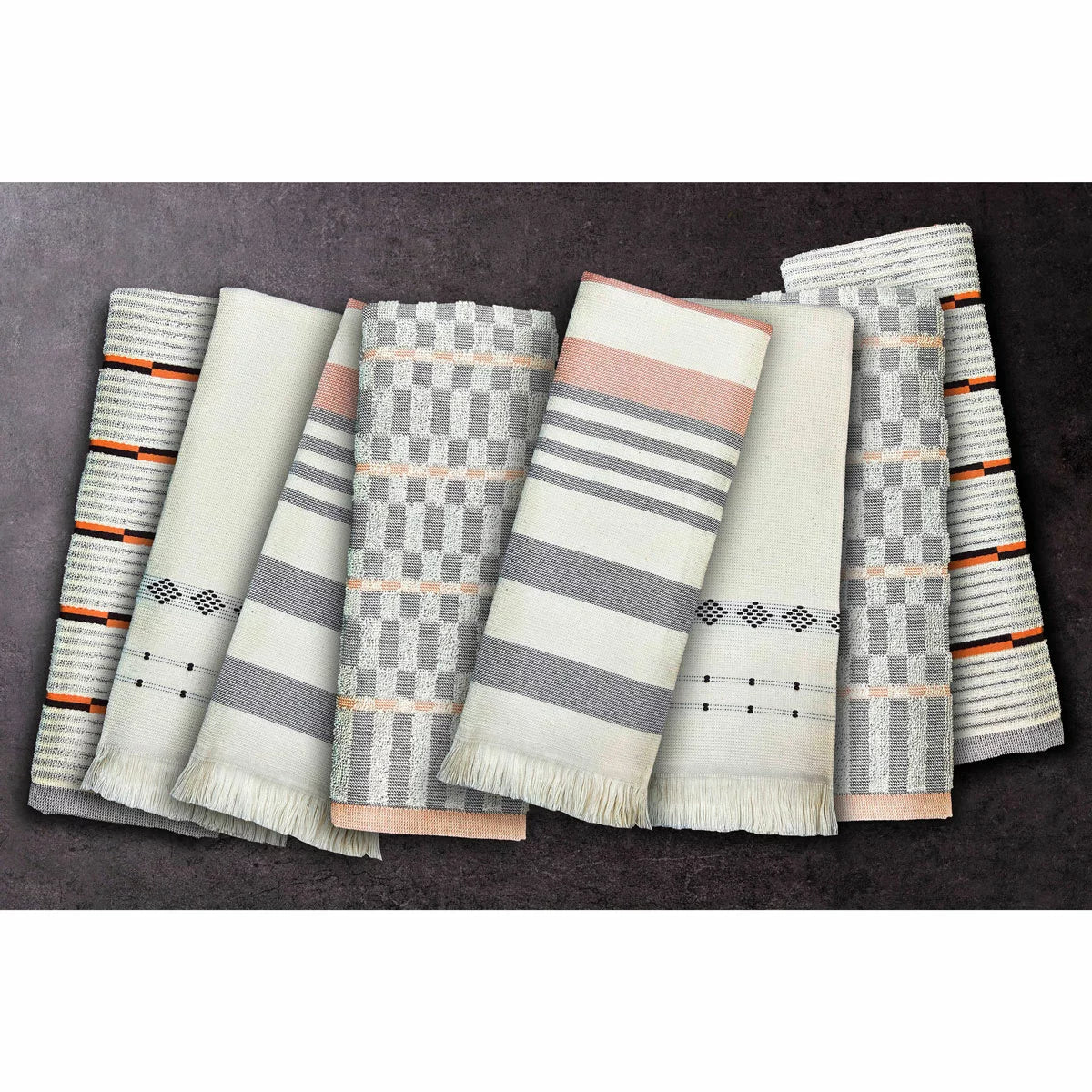 Mundo Textile Kitchen Towels 8 Pack, in Neutral