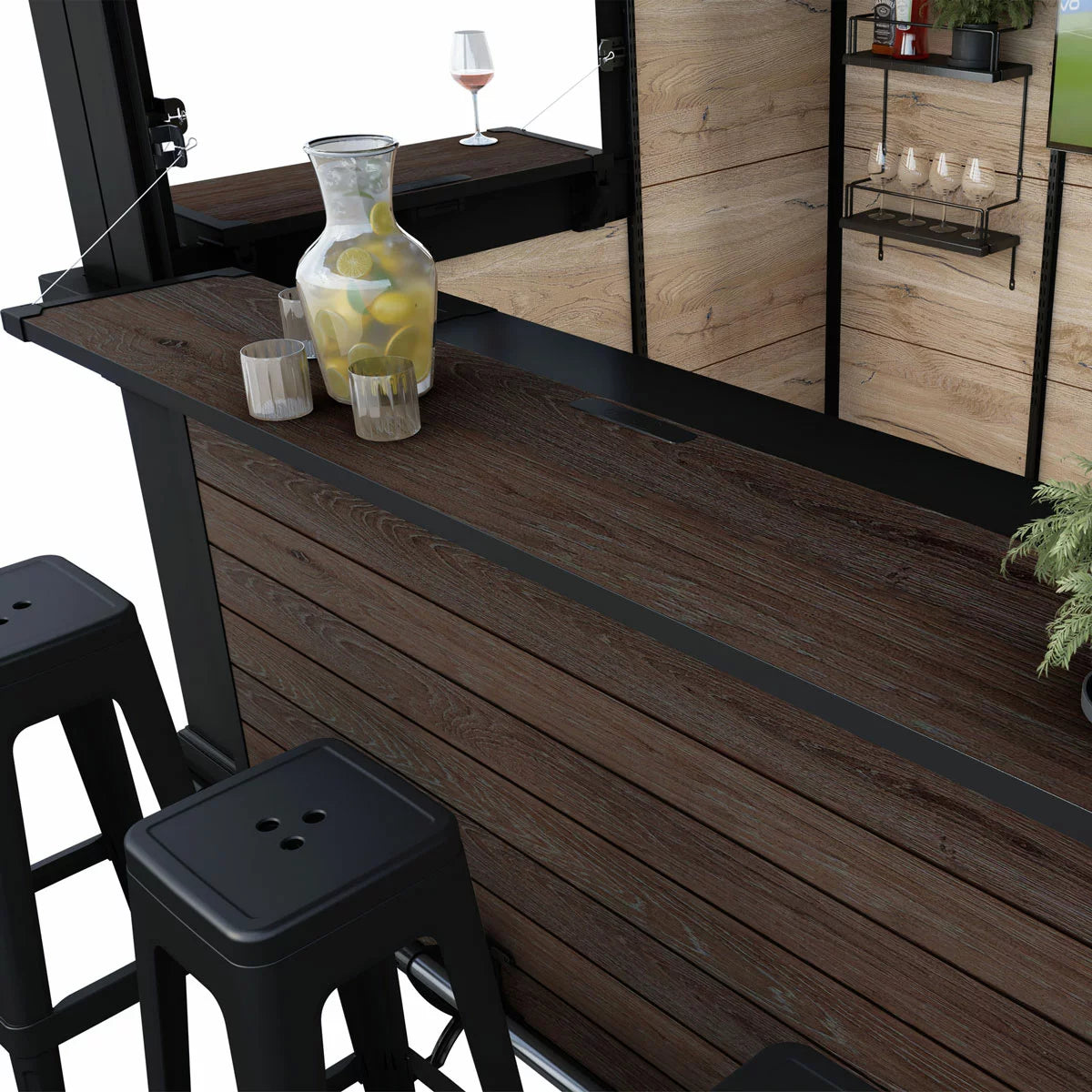 Keter Rosewood 9.1ft x 6.8ft (2.8 x 2.1m) Garden Bar Shed