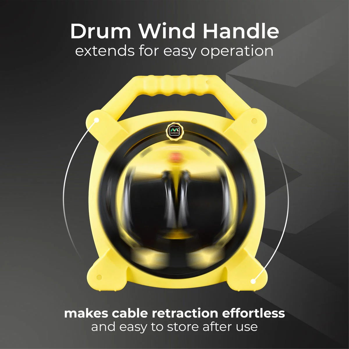 Masterplug 20M Weatherproof Cable Reel with 2 x IP54 Sockets