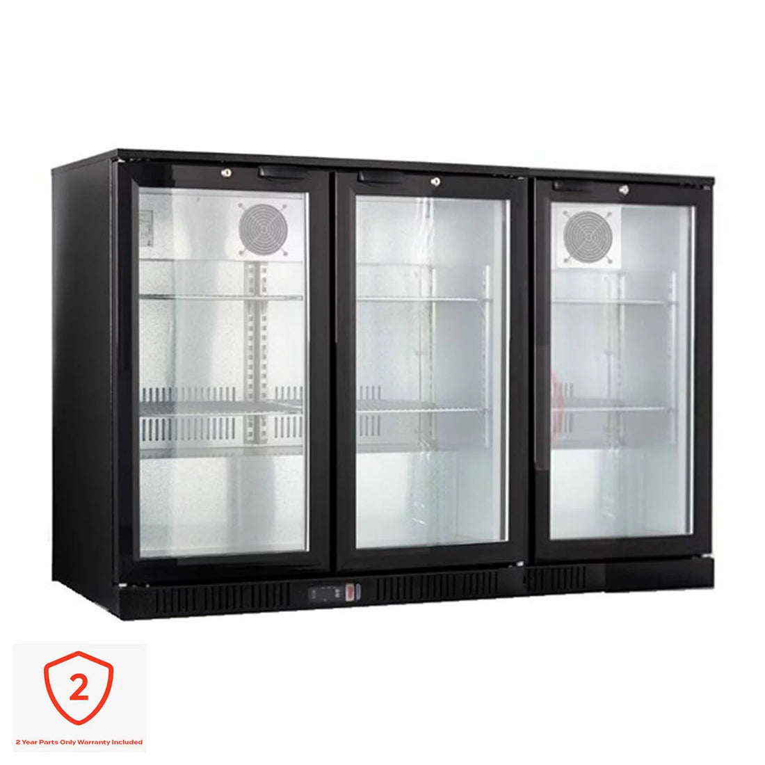 Contender RRG022 320L Commercial Hinged Triple Door Bottle Cooler, C Rated