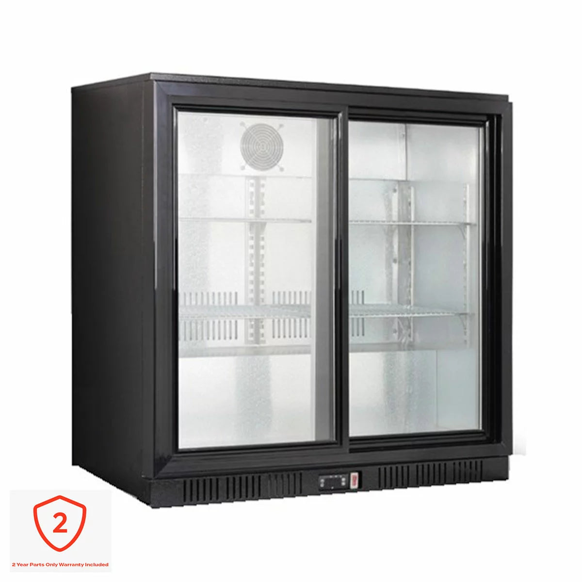 Contender RRG021 Commercial 220L Sliding Double Door Bottle Cooler, C Rated