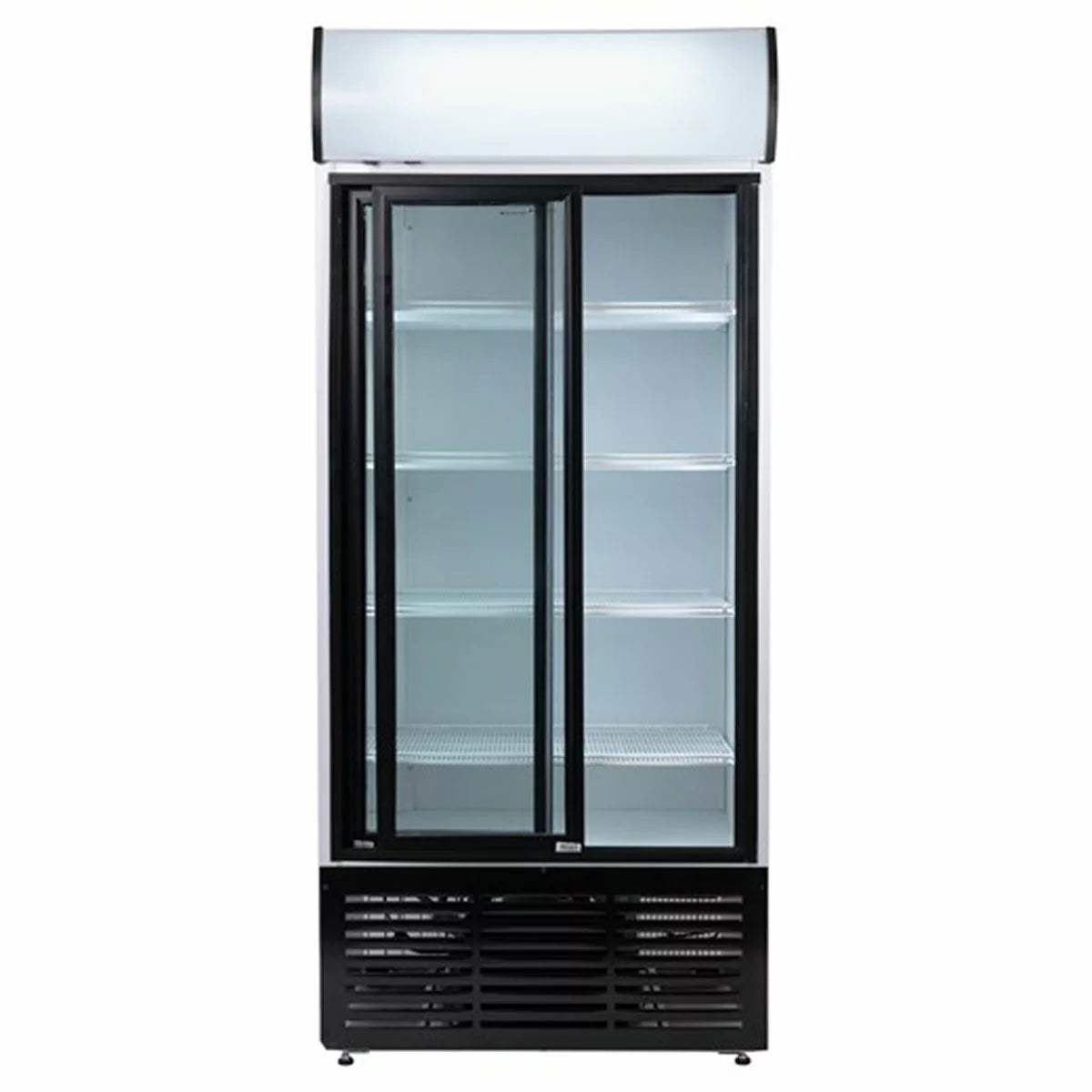 Contender RUG048 783L Commercial Sliding Double Glass Door Fridge, F Rated