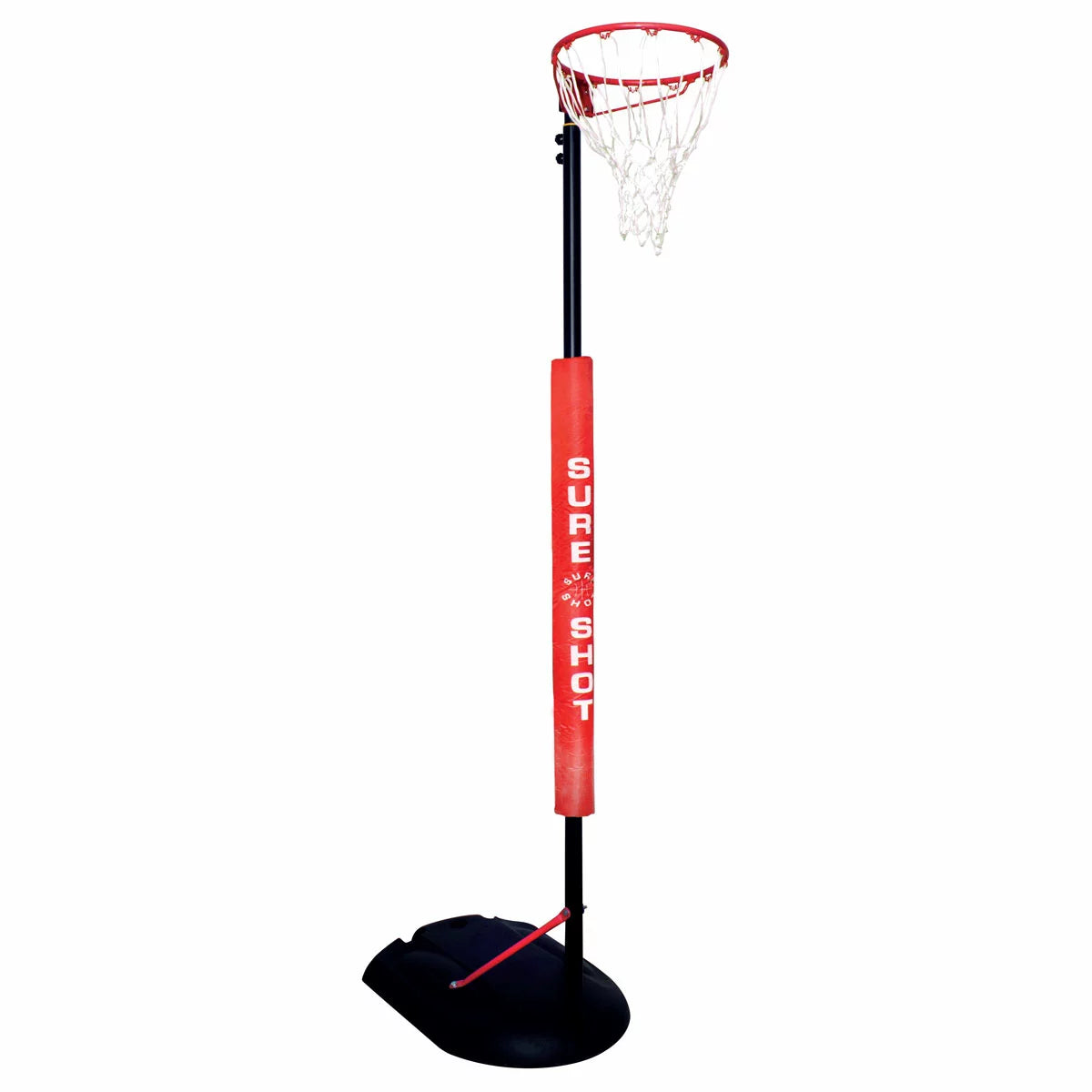 Sure Shot 10ft (3.05 m) Netball Goal in Red with Padding