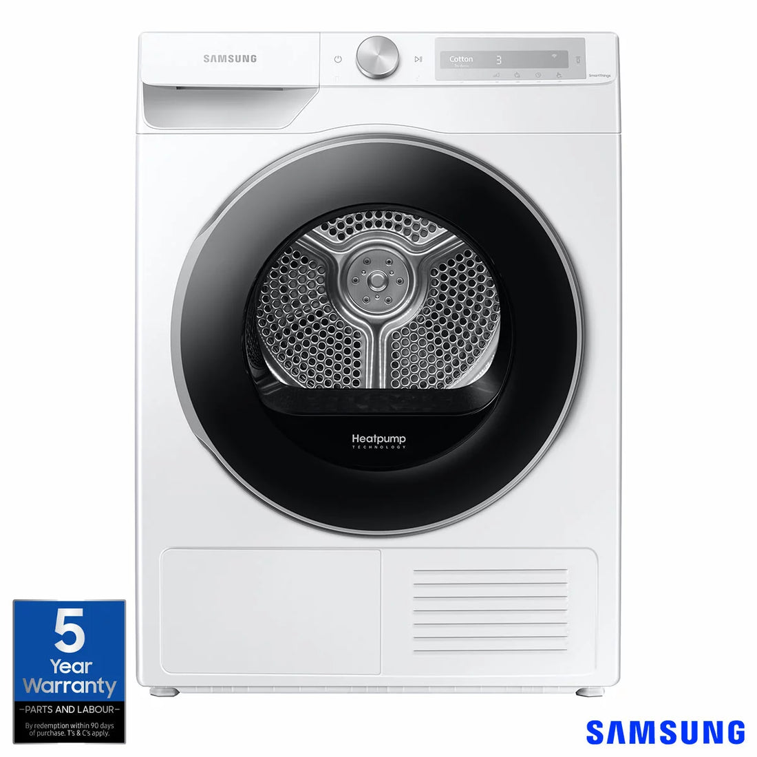 Samsung Series 6 DV90T6240LH/S1, 9kg, Heat Pump Tumble Dryer, A+++ Rated