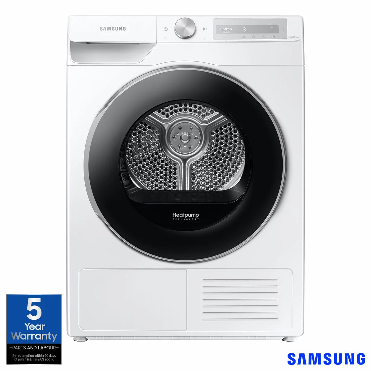 Samsung Series 6 DV90T6240LH/S1, 9kg, Heat Pump Tumble Dryer, A+++ Rated