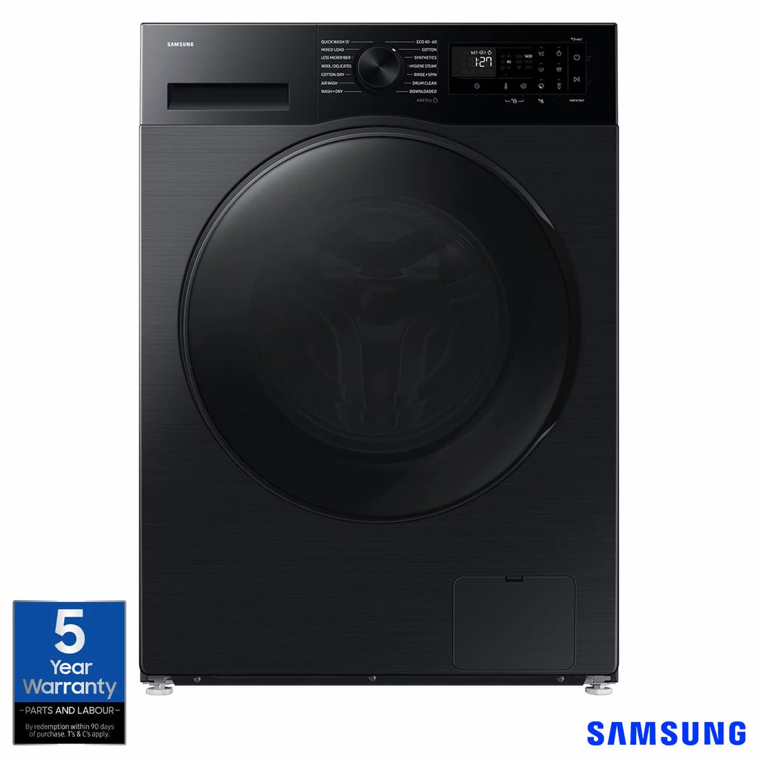 Samsung Series 5 AI Energy WD90DG5B15BBEU 9kg / 6kg Smart Washer Dryer, Black