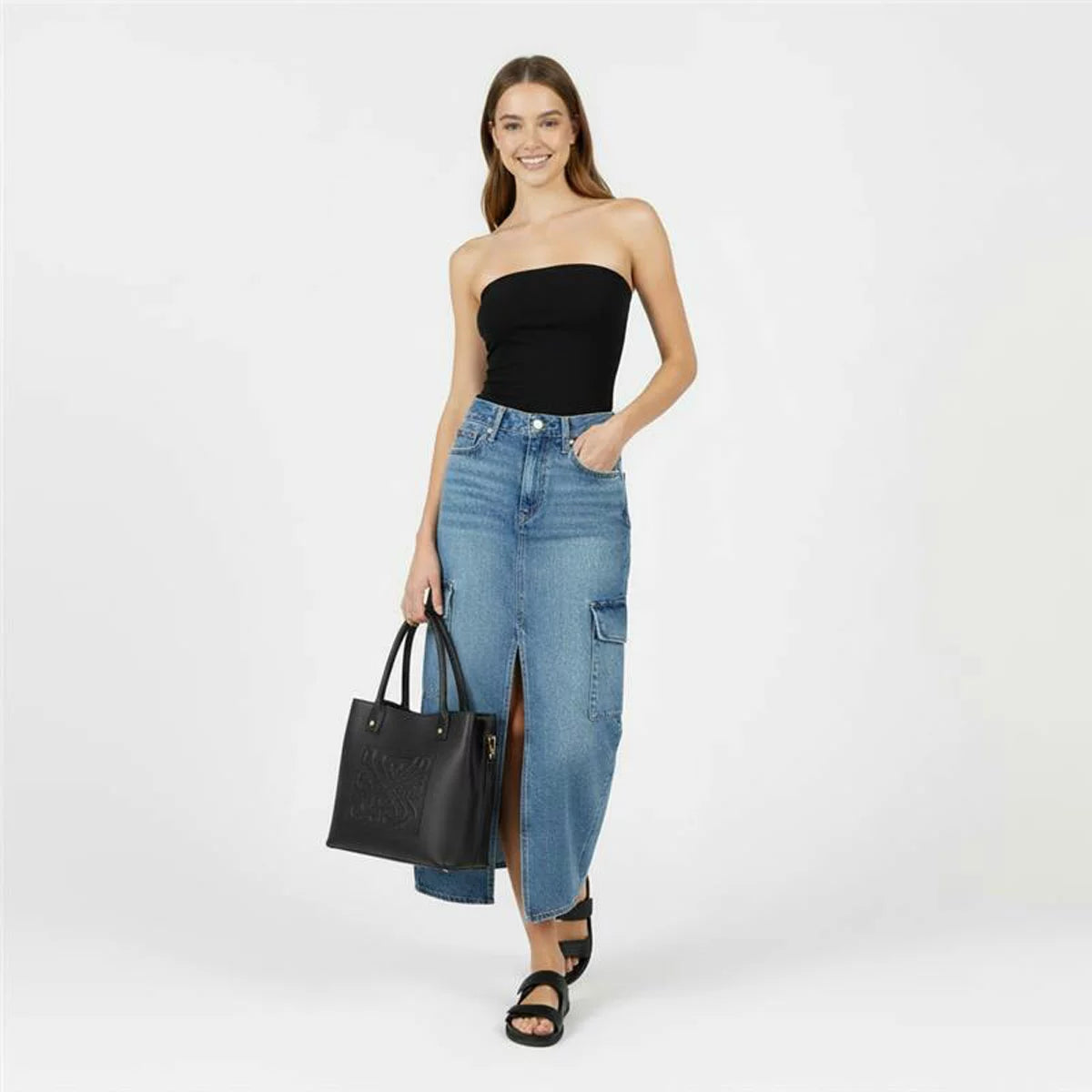 Biba Padded Leather Tote Bag