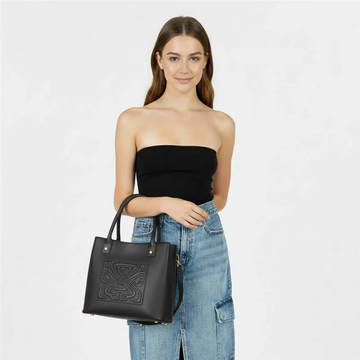 Biba Padded Leather Tote Bag
