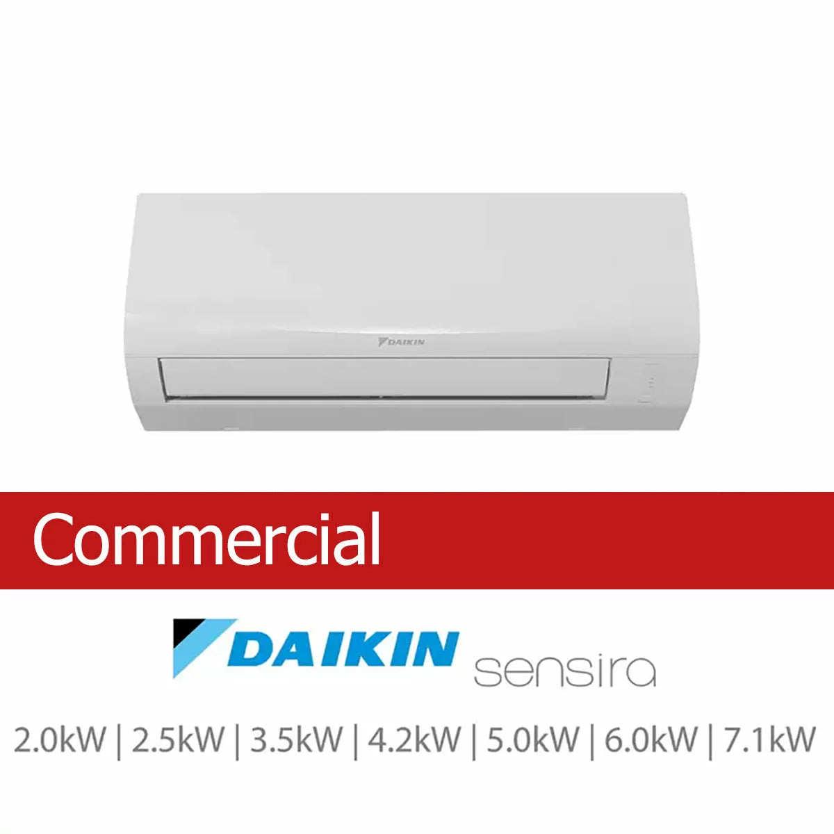 Installed Daikin Sensira Single Split Air Conditioning Unit for Commercial Use