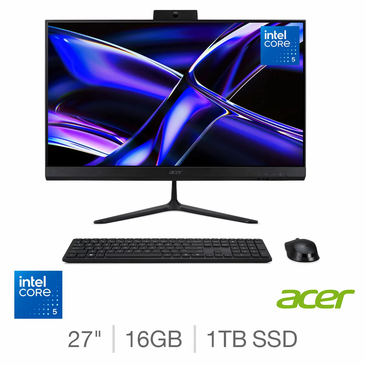 Acer C27-B, Intel Core 5, 16GB RAM, 1TB SSD, 27 Inch All in One Desktop PC