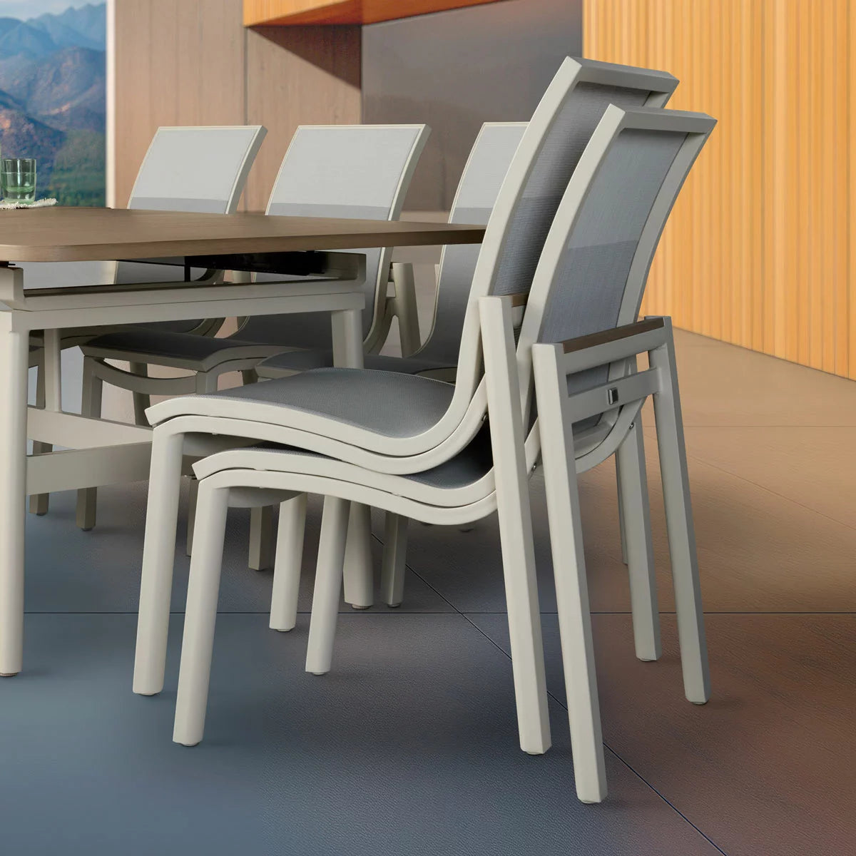 Agio Morien 9 Piece Extendable Dining Set + Cover