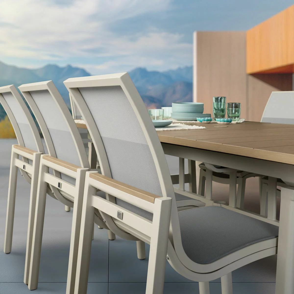 Agio Morien 9 Piece Extendable Dining Set + Cover