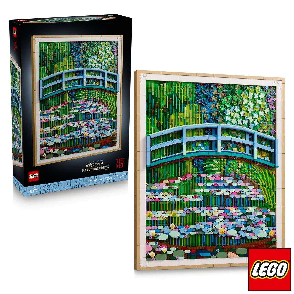 LEGO Art Claude Monet - Bridge over a Pond of Water Lilies - Model 31220 (18+