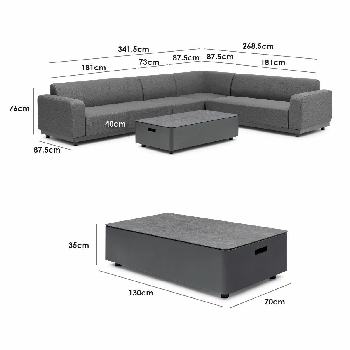 Harbour Lifestyle Luna Large Corner Patio Set + Cover