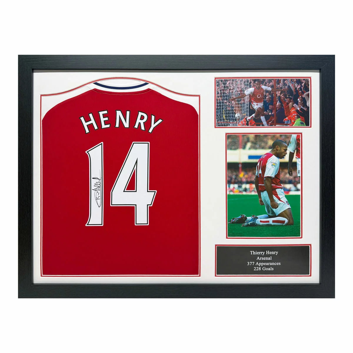 Thierry Henry Signed Framed Arsenal Football Shirt