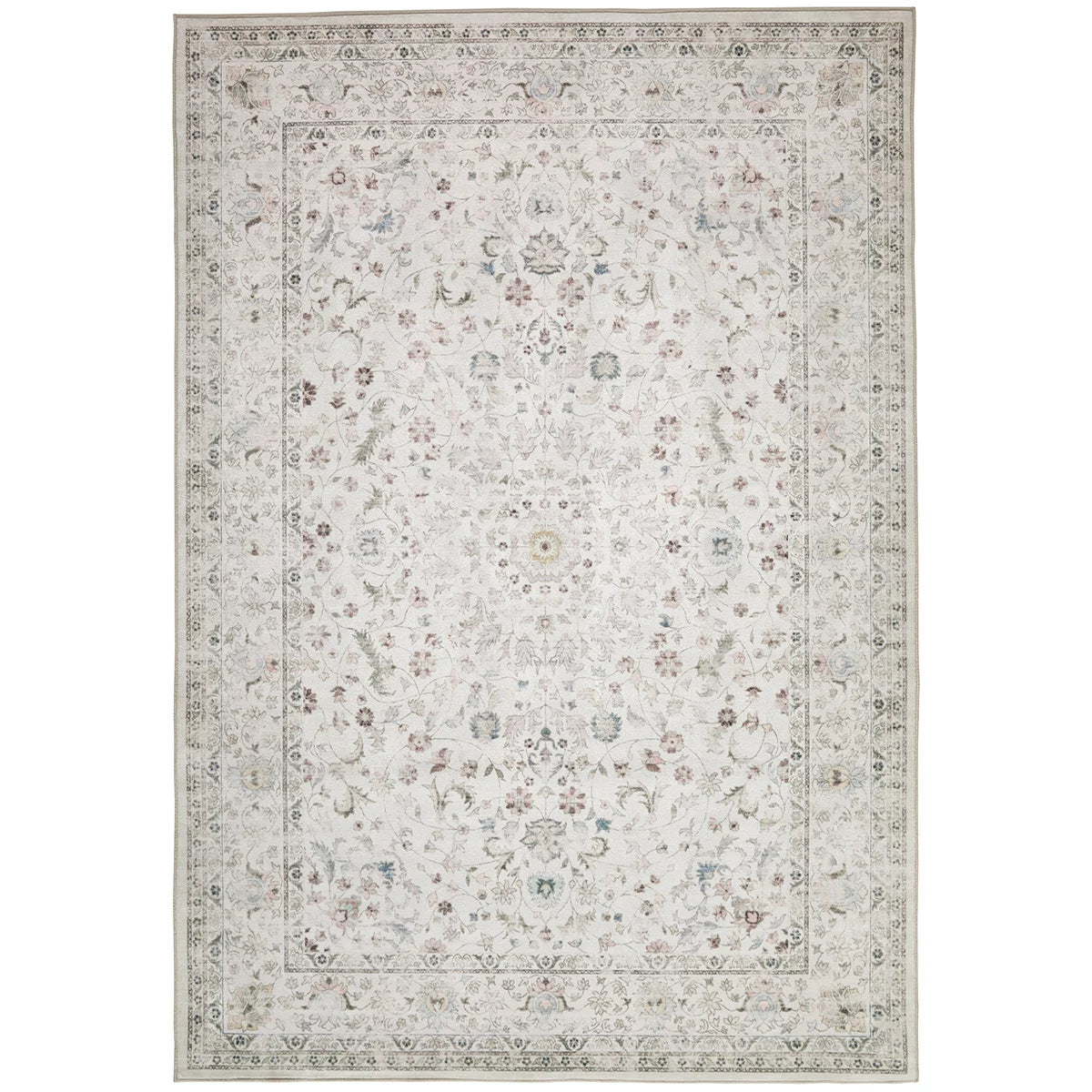 Concept Looms Liberty Cream Washable Rug, in 3 Sizes