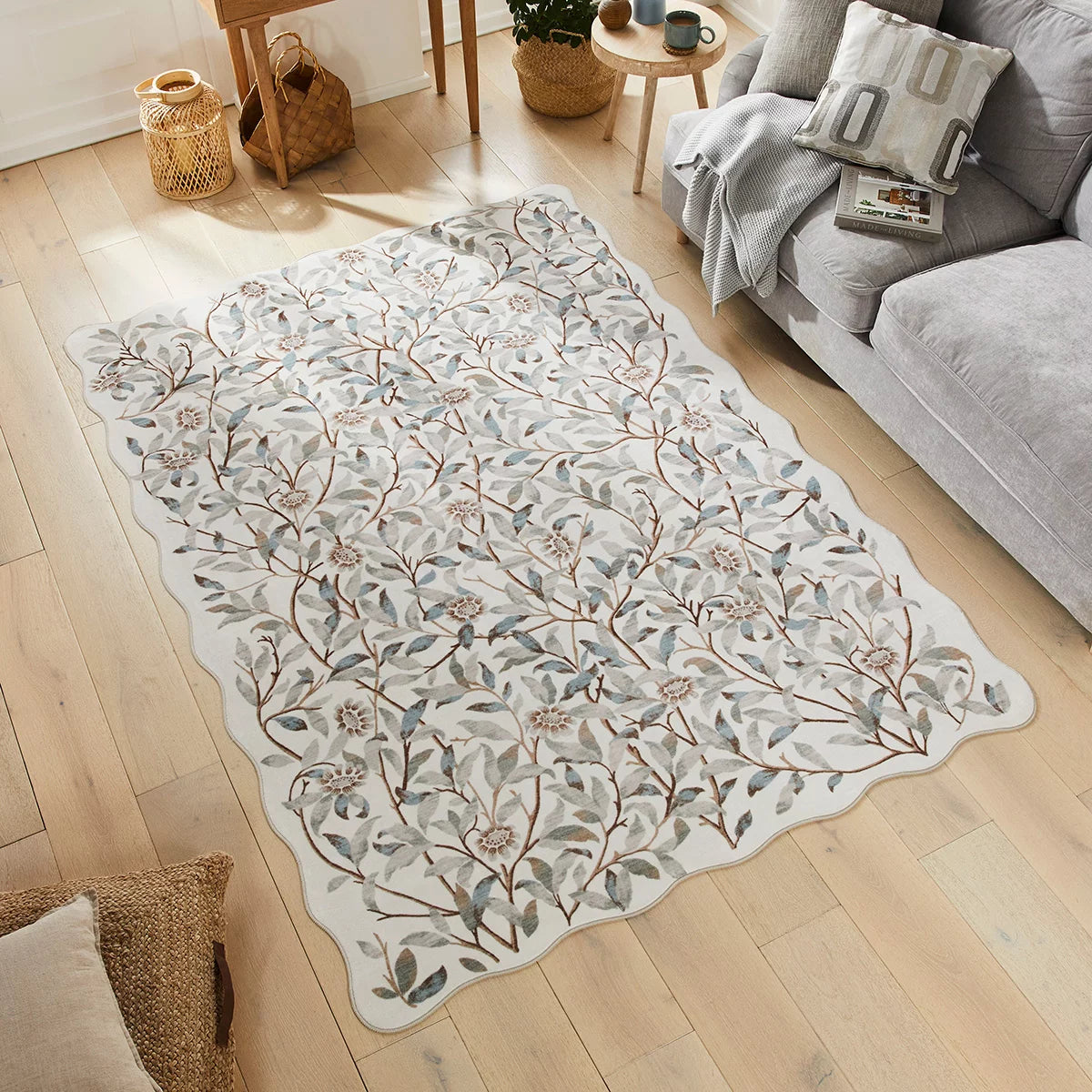 Concept Looms Liberty Floral Washable Rug, in 2 Sizes