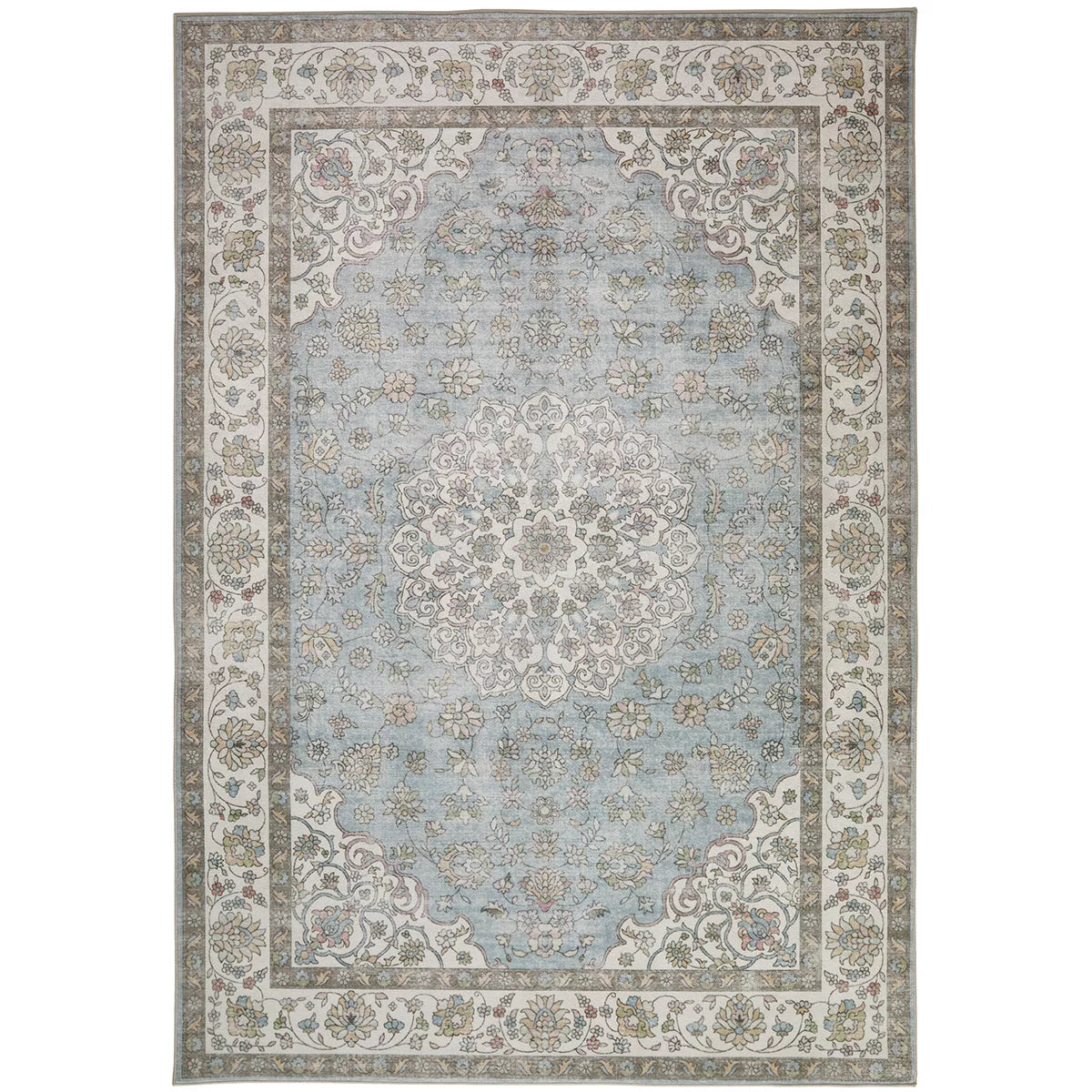 Concept Looms Liberty Blue Washable Rug, in 3 Sizes