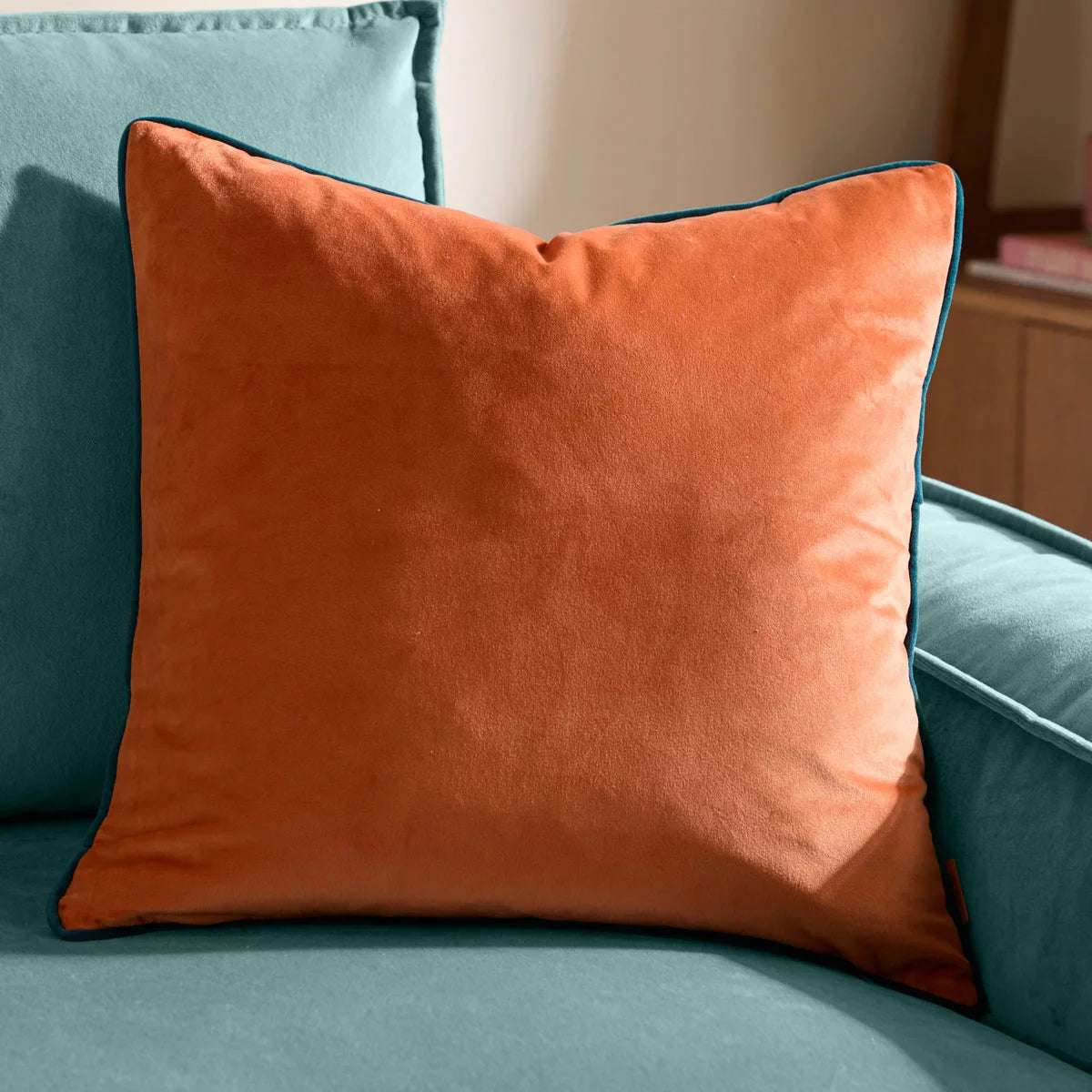 Furn Meridian Velvet Feather Fill Cushion, 55 x 55 cm