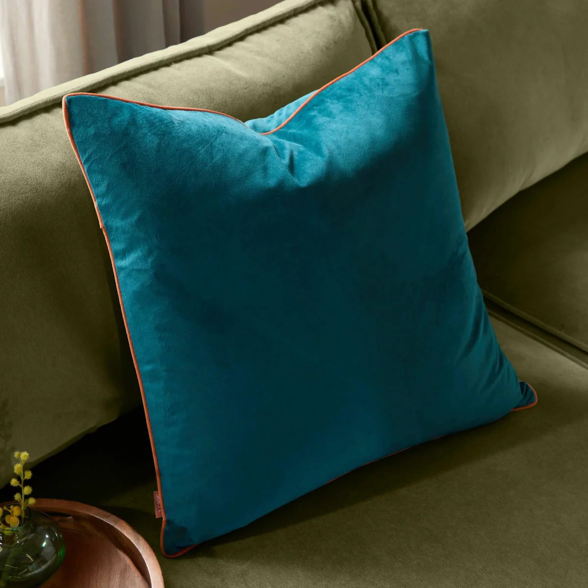 Furn Meridian Velvet Feather Fill Cushion, 55 x 55 cm