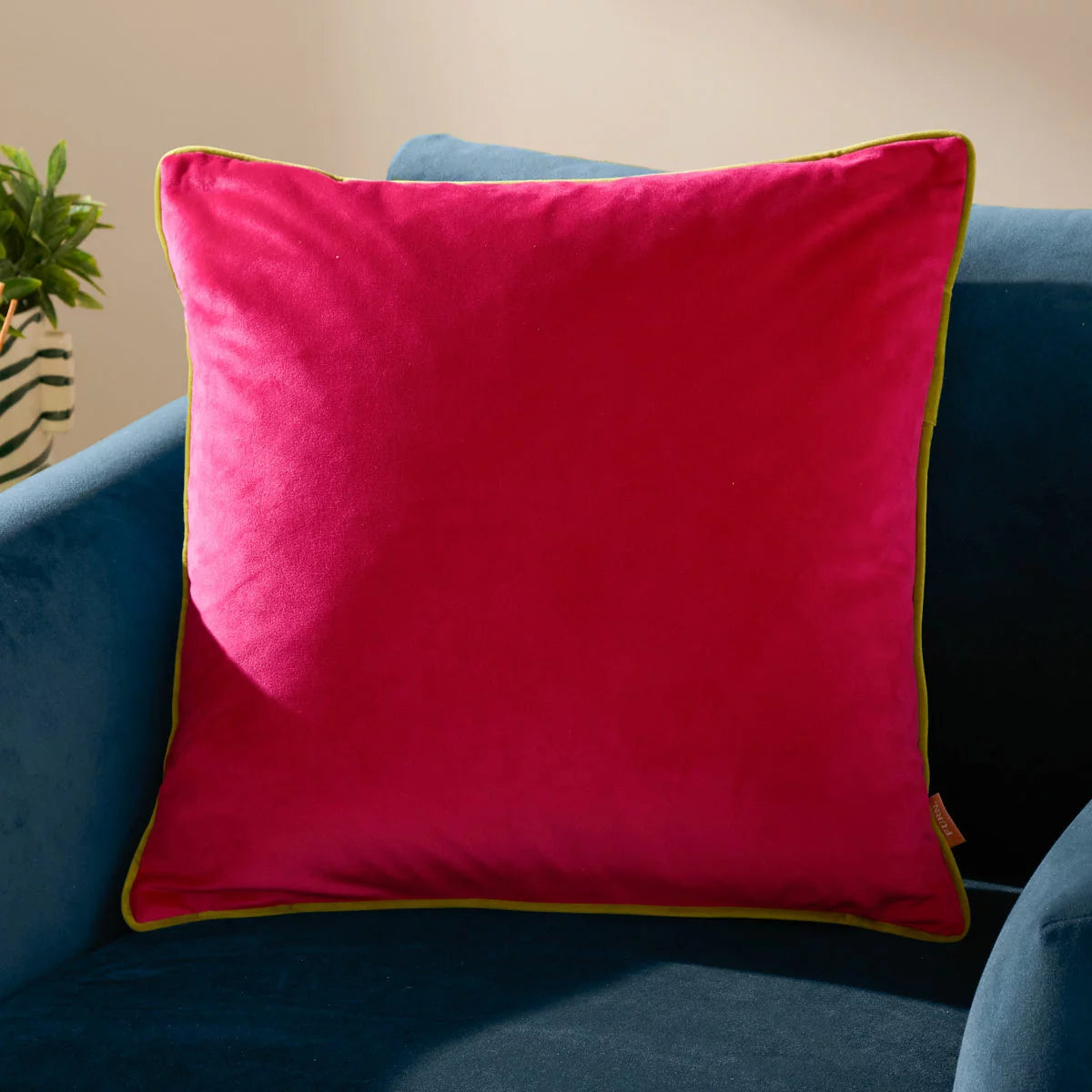 Furn Meridian Velvet Feather Fill Cushion, 55 x 55 cm
