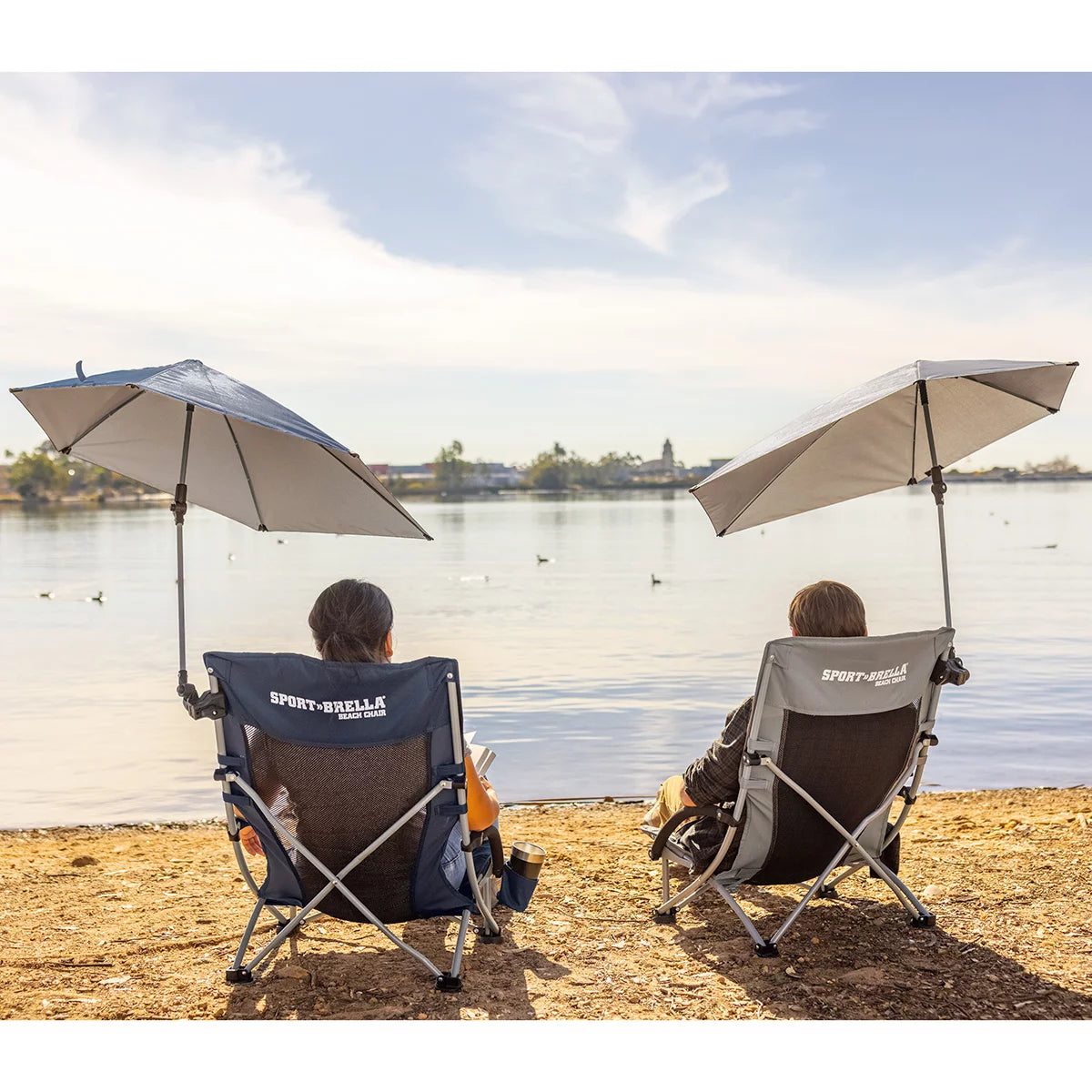 Sport-Brella Beach Chair With Clamp-On Umbrella