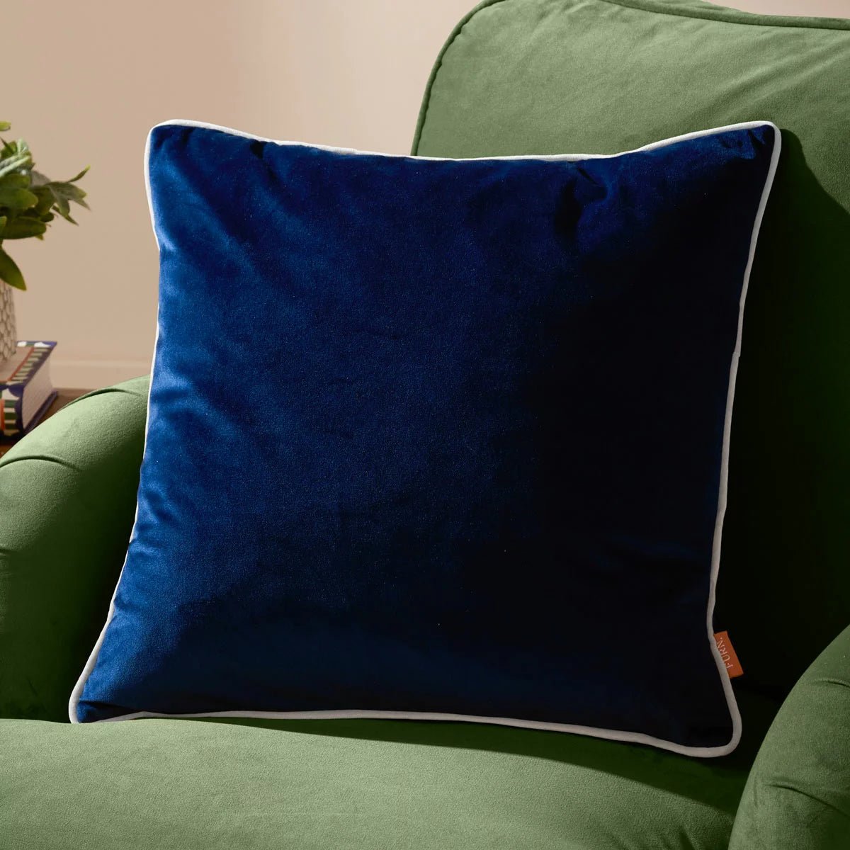 Furn Meridian Velvet Feather Fill Cushion, 45 x 45 cm