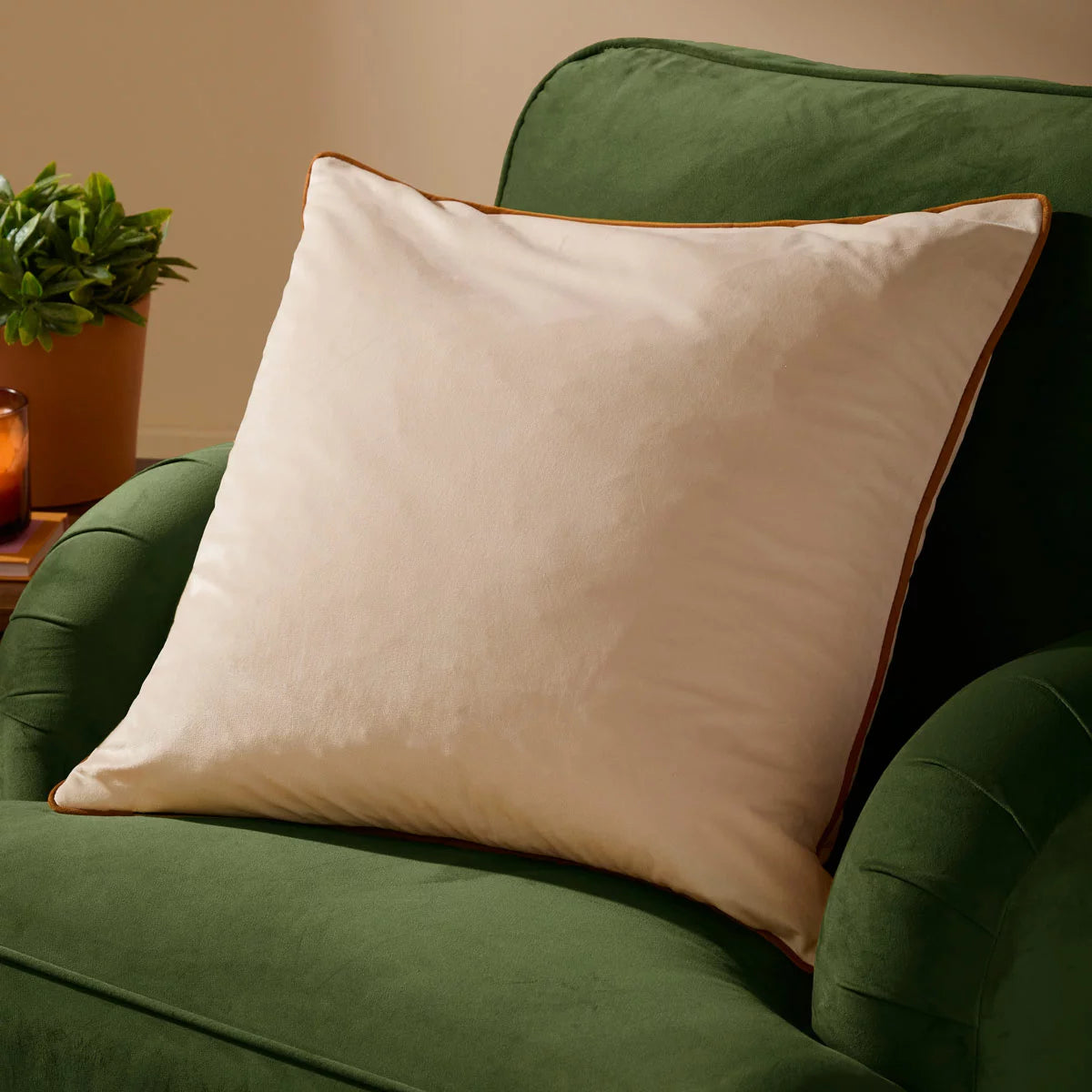 Furn Meridian Velvet Feather Fill Cushion, 45 x 45 cm