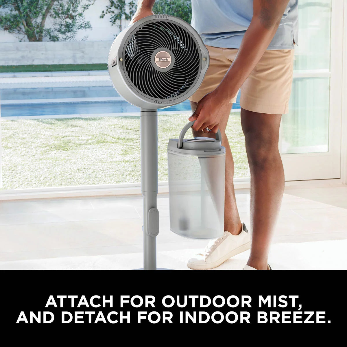 Shark FA300WHUK FlexBreeze Pro Mist Indoor & Outdoor Fan & Outdoor Misting