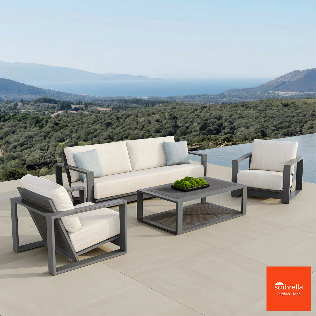 Foremost Milan 4 Piece Deep Seating Patio Set + Cover