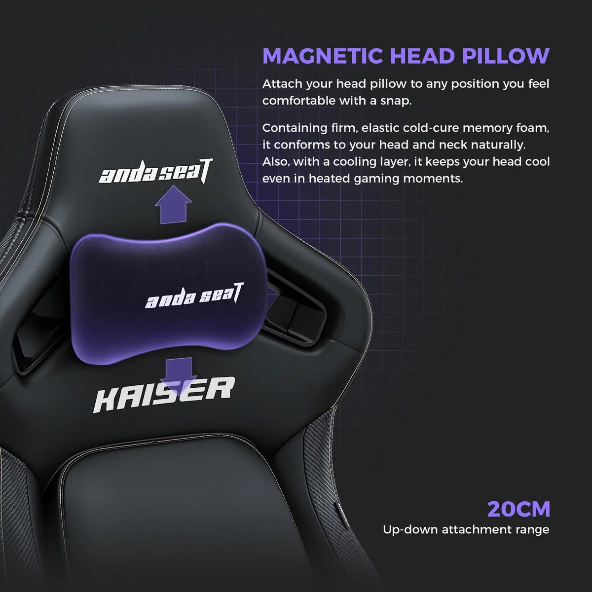 anda seaT Kaiser Series 4 Large Gaming Chair, Black, view 5