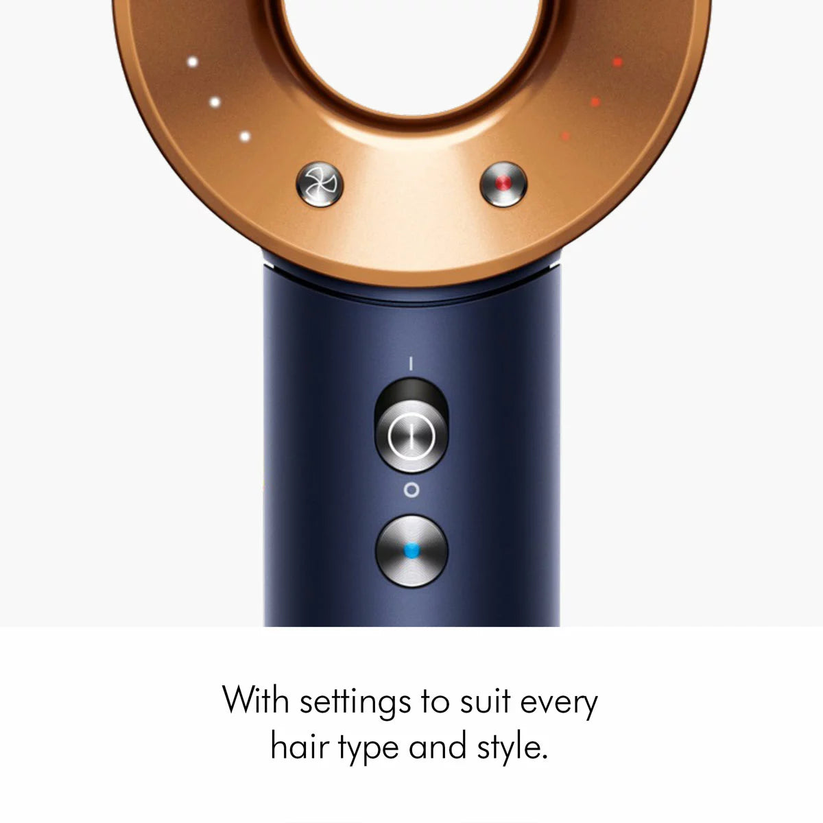 Dyson Supersonic Hair Dryer Straight+Wavy in Prussian Blue/Rich Copper