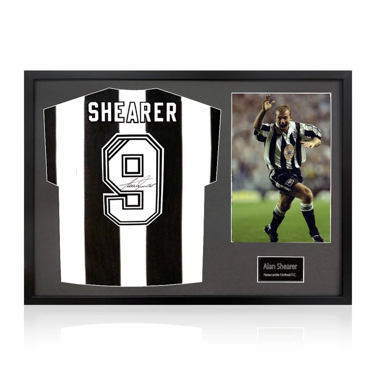 Alan Shearer Signed Framed Newcastle Football Shirt including 1 Photo in 2