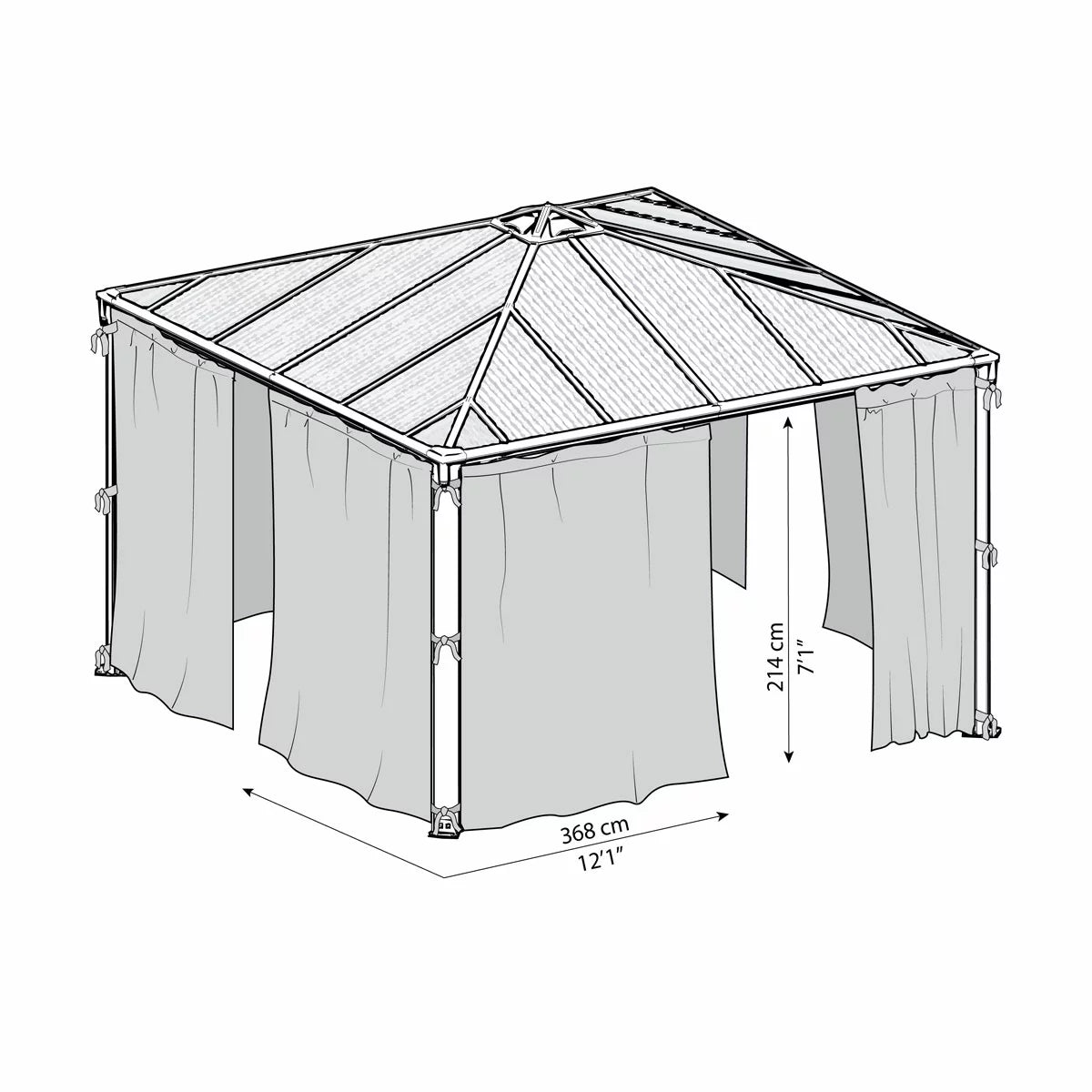 Palram Canopia Netting Set for Palermo Gazebos