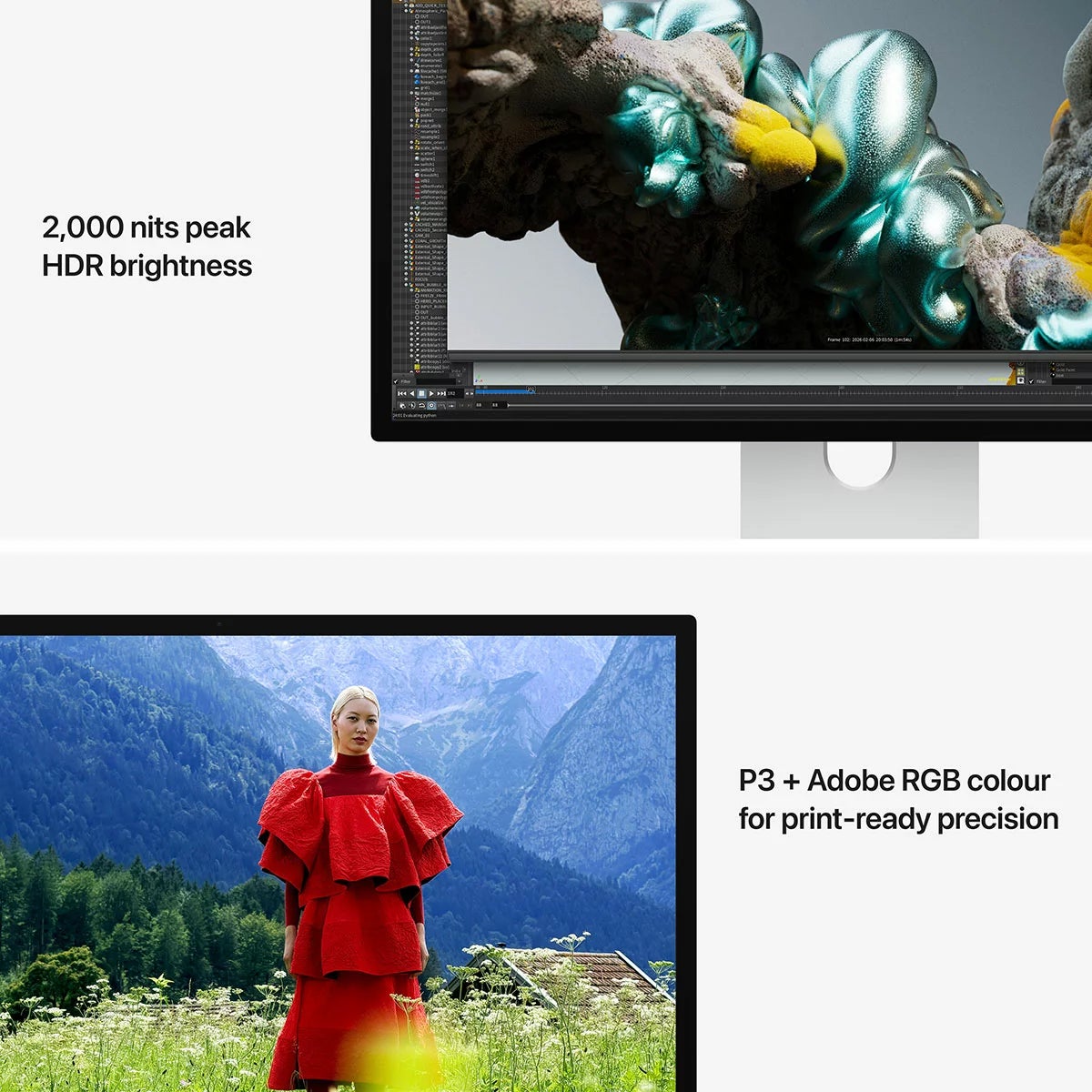 Apple Studio Display XDR, 27 Inch Retina 5K Monitor, Nano-texture Glass, Tilt and Height Adjustable Stand, MFEP4B/A, view 4