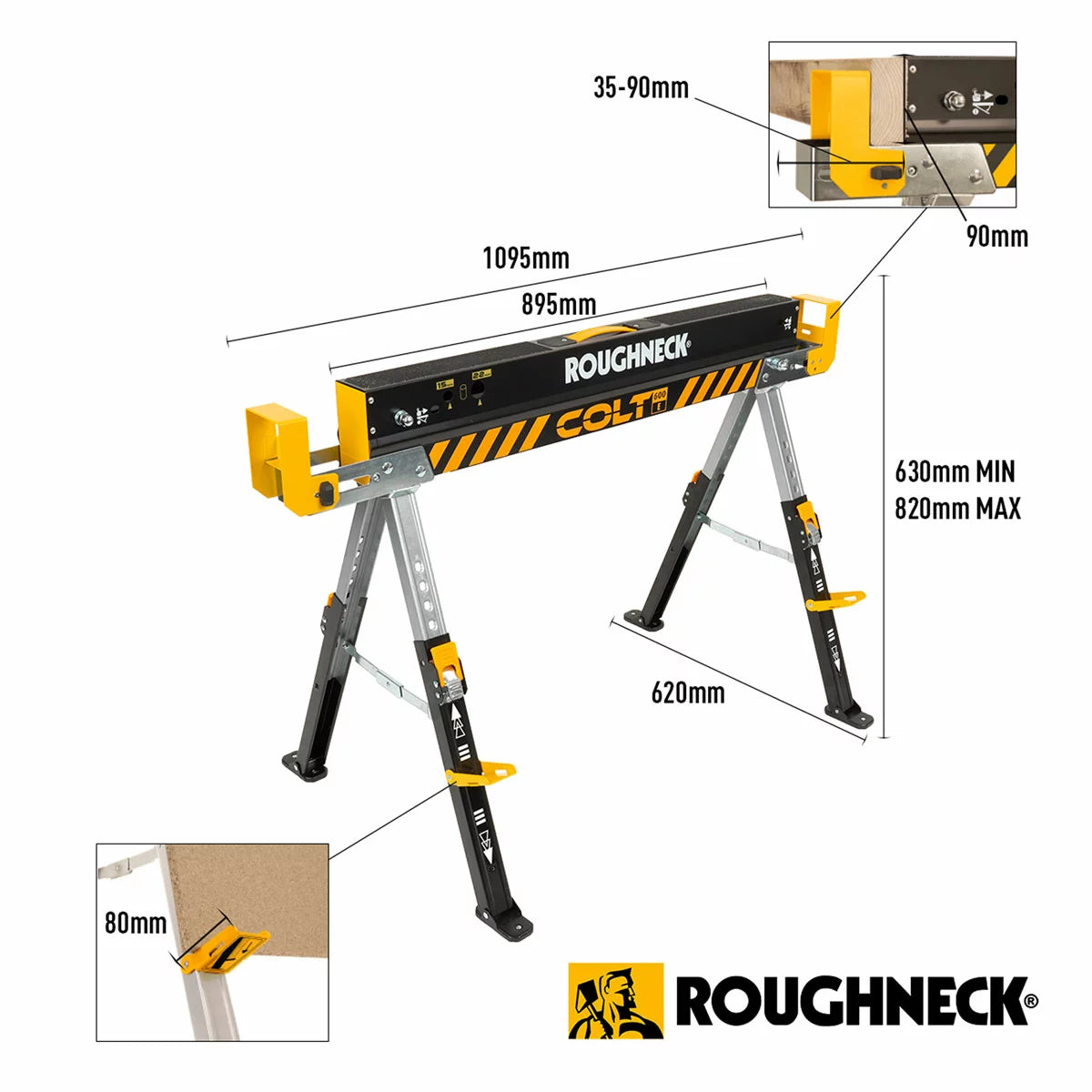 Roughneck COLT 600E Sawhorse Portable Workstation