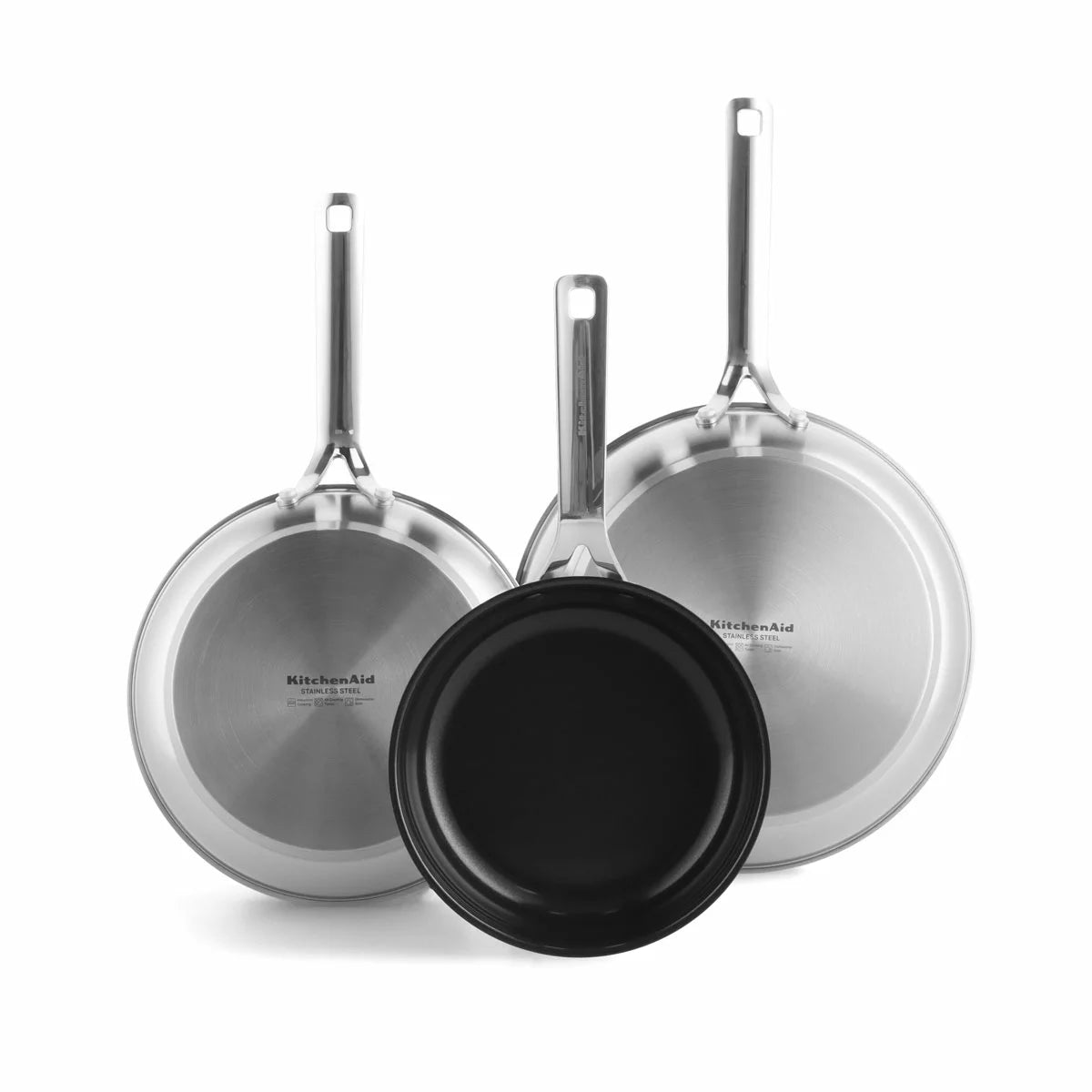 KitchenAid Stainless Steel Fry Pan, 3 Piece Set