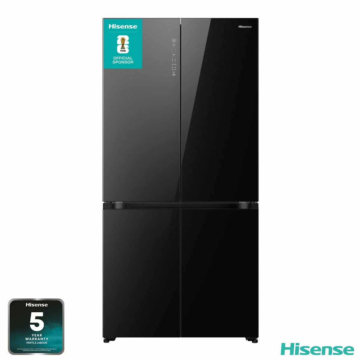 Hisense RQ768N4GBE, Multi Door Fridge Freezer, E Rated in Black