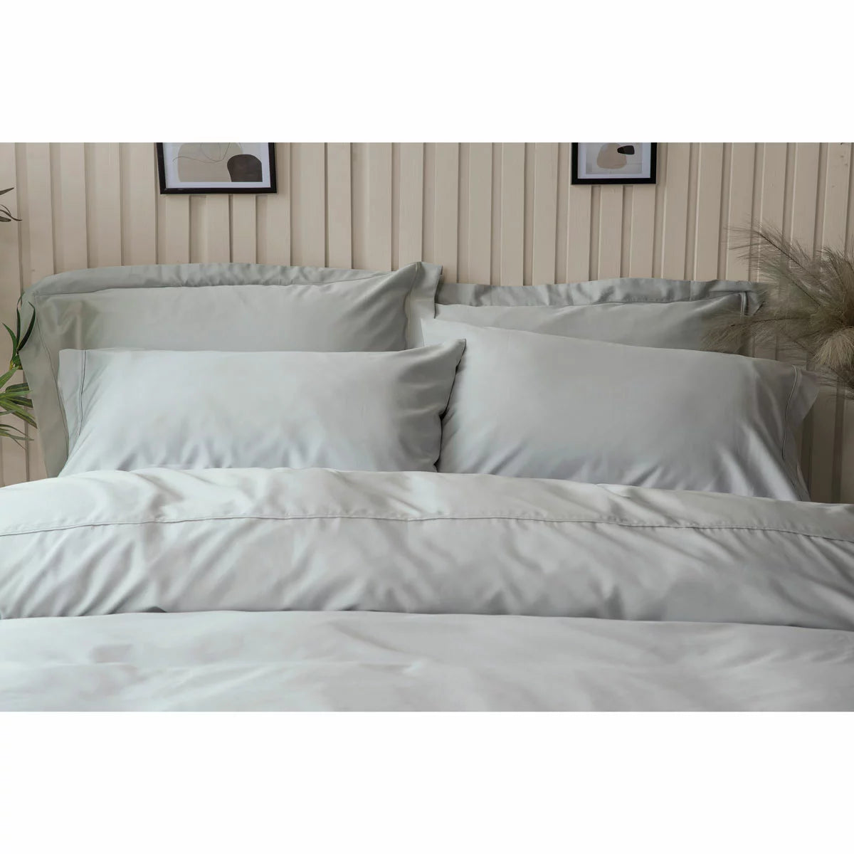 Belledorm Bamboo Cotton Blend Platinum Duvet Cover Set in 4 Sizes