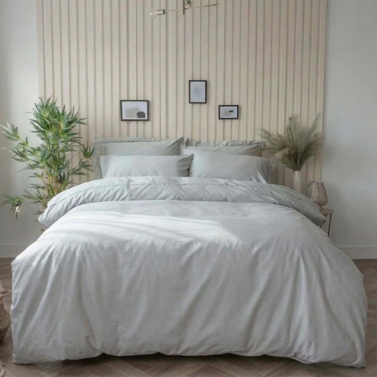 Belledorm Bamboo Cotton Blend Platinum Duvet Cover Set in 4 Sizes