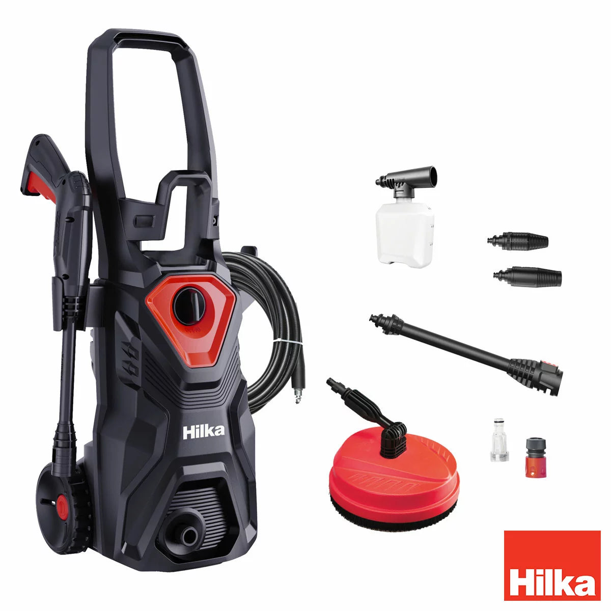 Hilka 1, 600W / 130 Bar Pressure Washer with Patio Cleaner